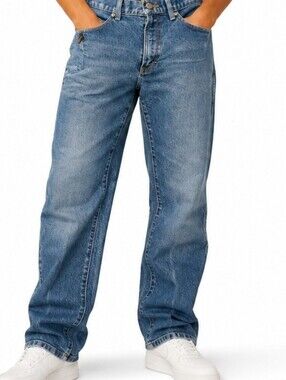 Ariat Rebar M5 Slim Straght Men's Jeans in Blue Denim. Size 32/30.
